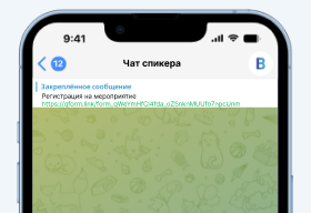Ссылка в закрепе в ТГ канале